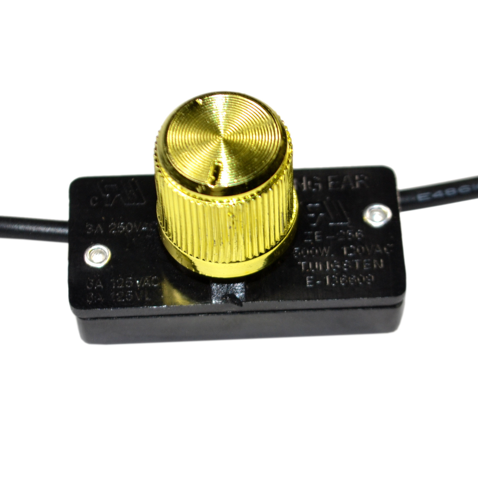 HQRP Hi-Lo-Off Rotary Halogen Tungsten Lamp Light Switch 125V 6A