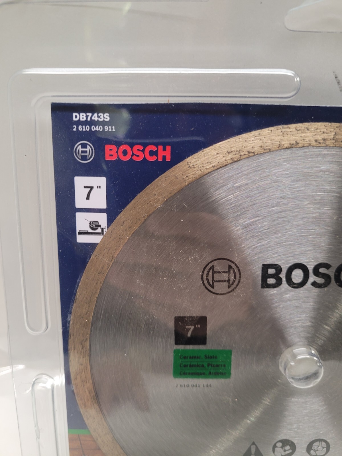 BOSCH DB743S 7" Diamond Blade For Ceramic/Slate