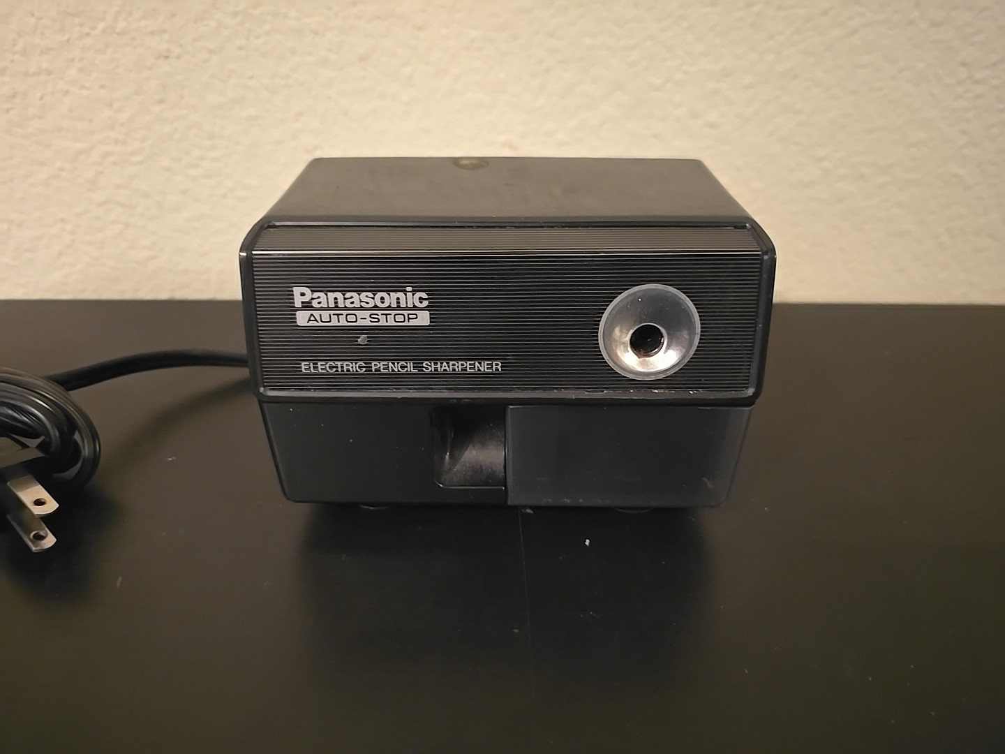 Vintage Panasonic KP-110 Auto Stop Black Electric Pencil Sharpener - Tested