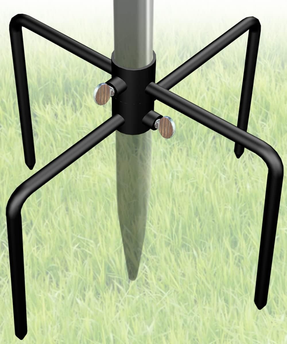 Garbuildman Pole Stabilizer Stand Base with 4 Prongs for Outdoor Bird M