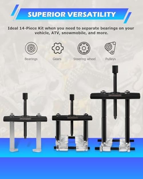 14Pcs Bearing Separator Puller Set, Bearings Splitters Puller Tool | Blue