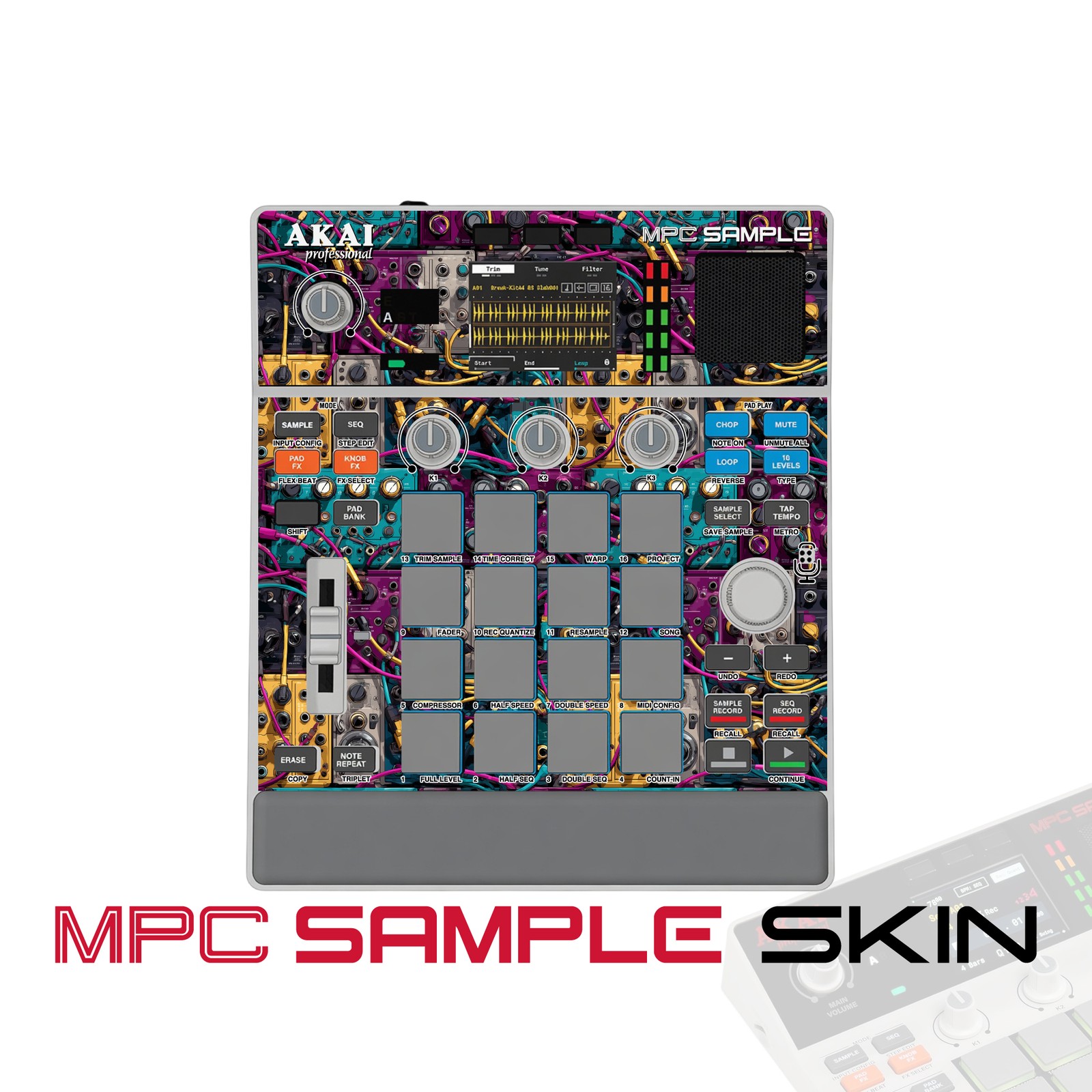 Akai MPC Sample Skin / Patch Cable Storm