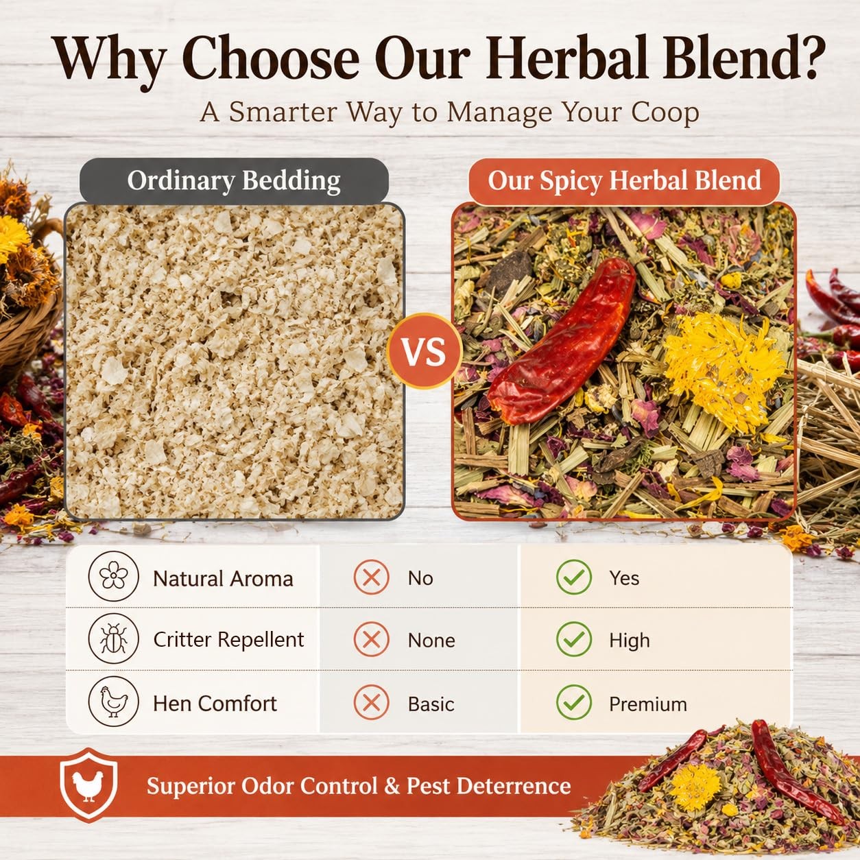 RAINFLOW Chicken Nesting Herbs 10oz Natural Dried Herb Blend for Nesting Box...