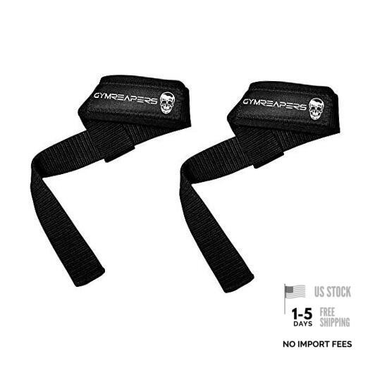Lifting Wrist Straps for Weightlifting, Bodybuilding, Powerlifting, Black