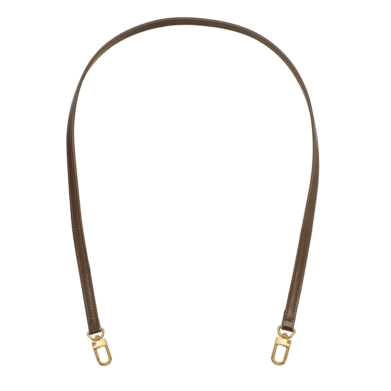 Genuine Leather Replacement Bags - 39.4 Inch Dark Brown Thin Short Straps