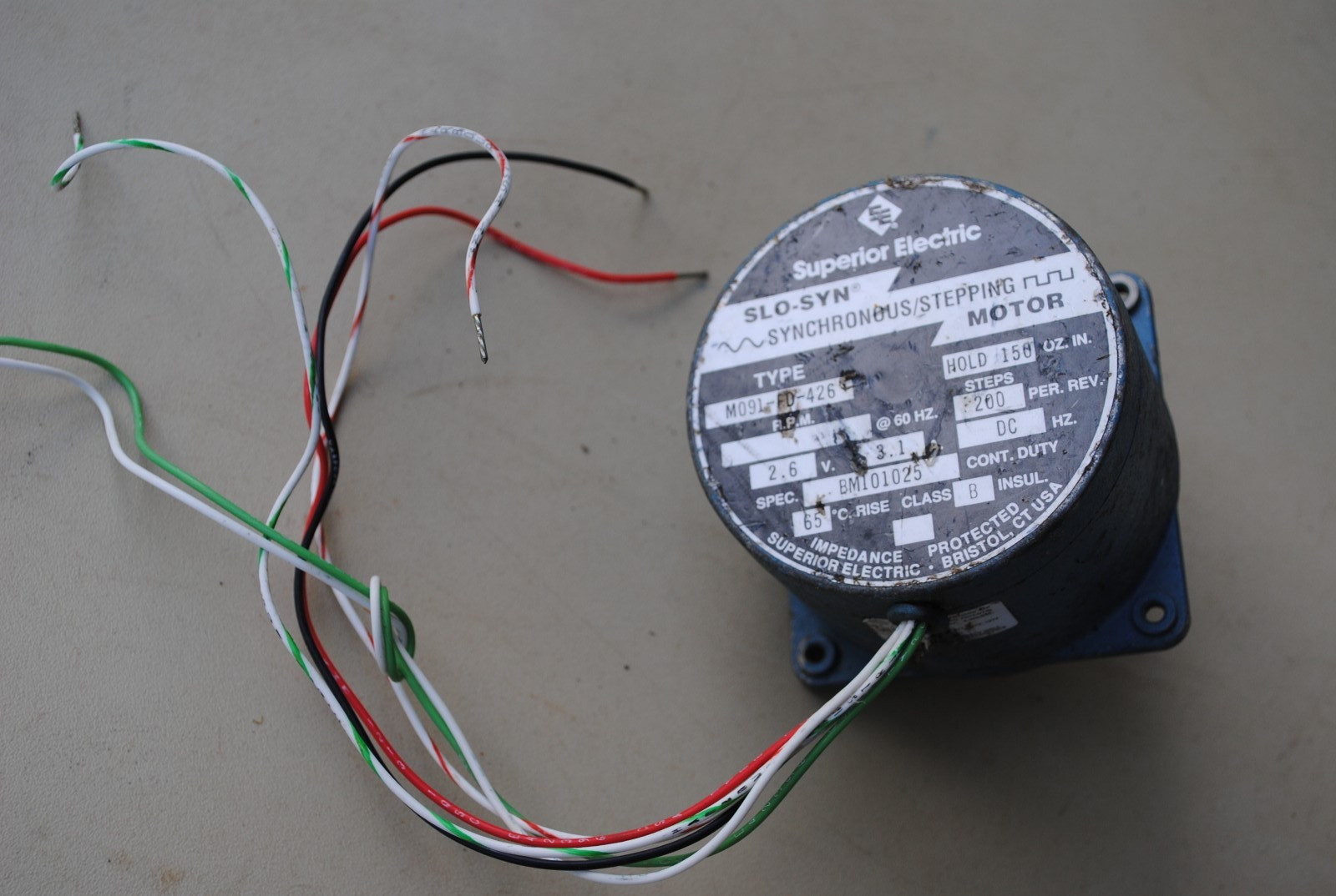 Stepper Slo-syn Stepping Motor M091-FD-426 Synchronous Motor, Superior Electric 