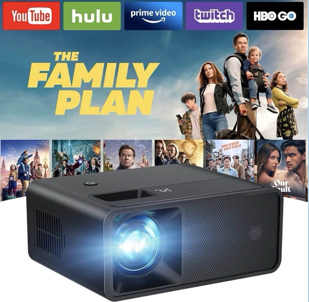NEW CiBest Mini Projector 1080p ADAPTER INCLUDED FHD 16:9 8000:1 HDMI USB USB-C