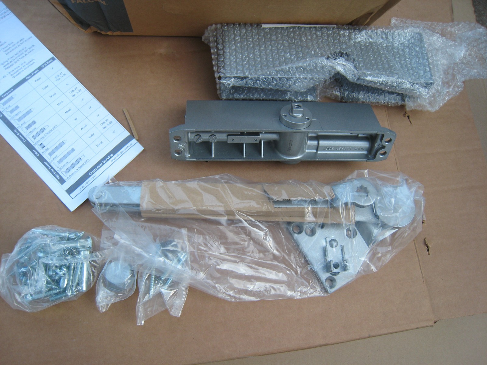 New FALCON Commercial Door Closer SC61A  STD SLIM DS AL  Aluminum  FREE SHIPPING