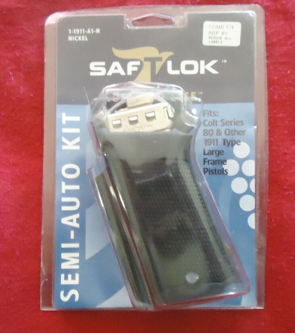 SAF-T-LOK MODEL 1-1911-A1-N NICKEL  COLT SERIES 80/OTHER 1911 PISTOLS GUN LOCK