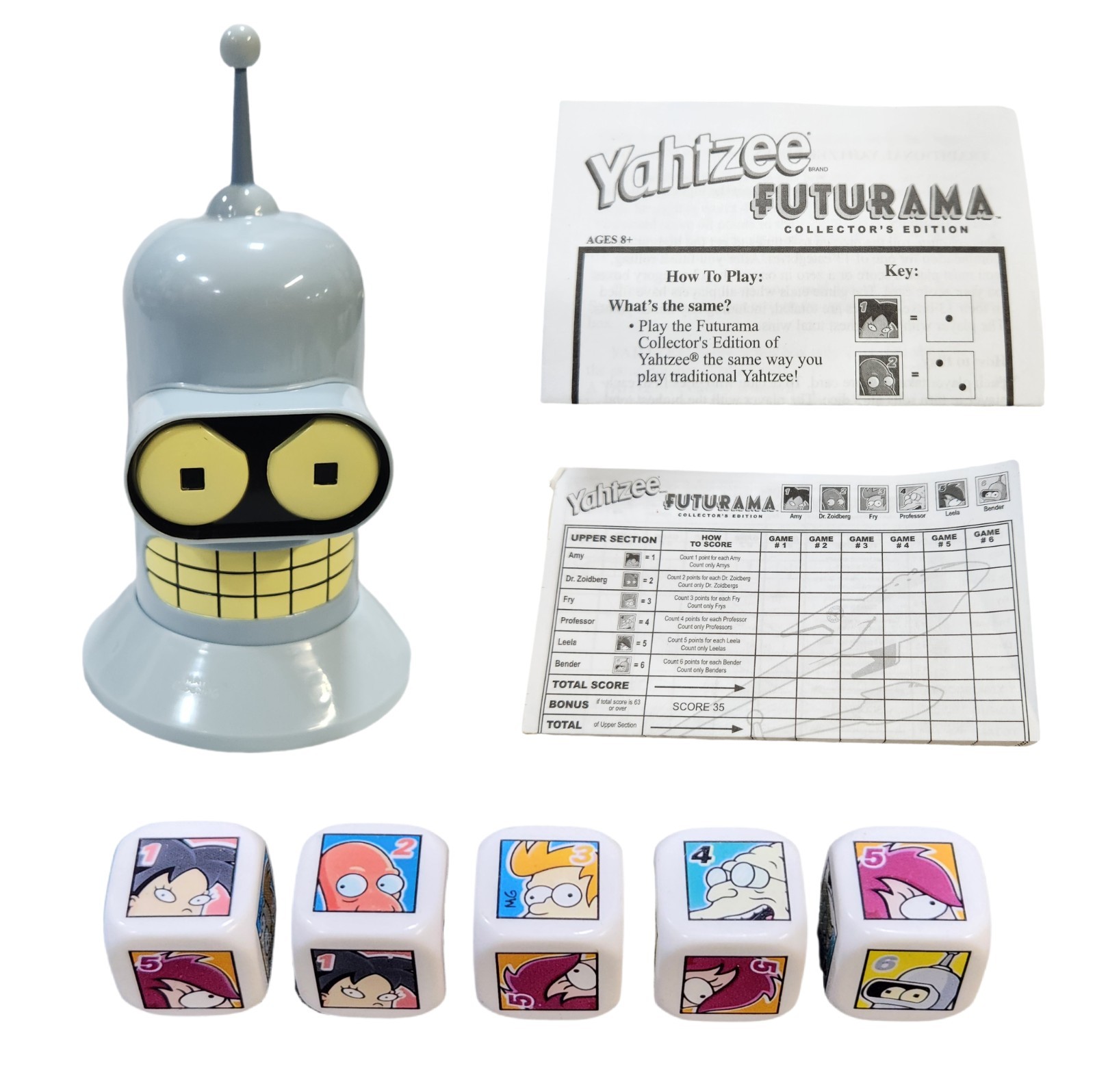 Yahtzee Futurama Collectors Edition Bender 2012 Hasbro - With Box - Read