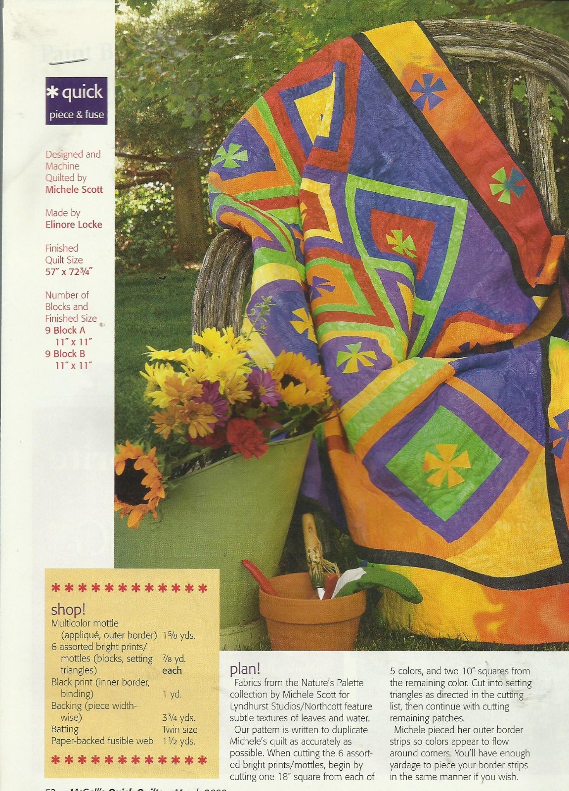 E0767  PAINT BLOX QUILT PATTERN/INSTRUCTIONS