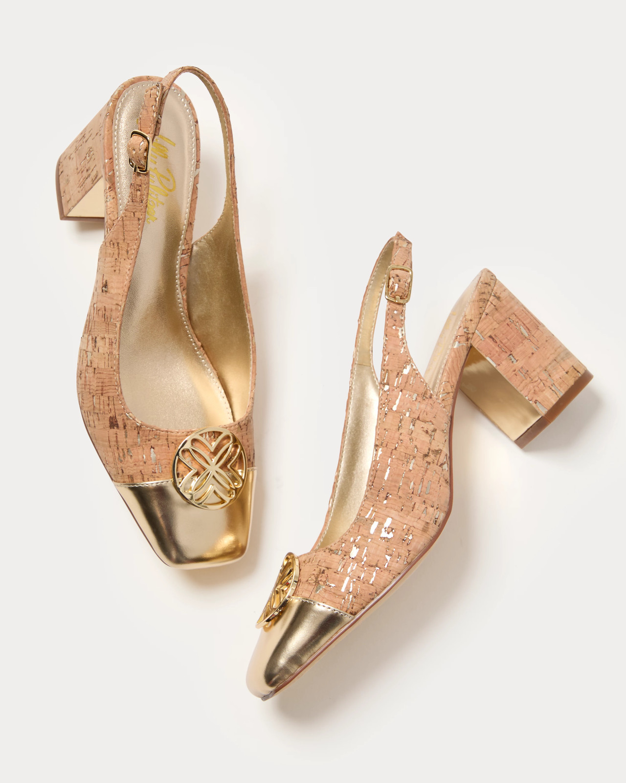 - Lilly Pulitzer Mari Cork Slingback Pumps in Natural Size 8.5