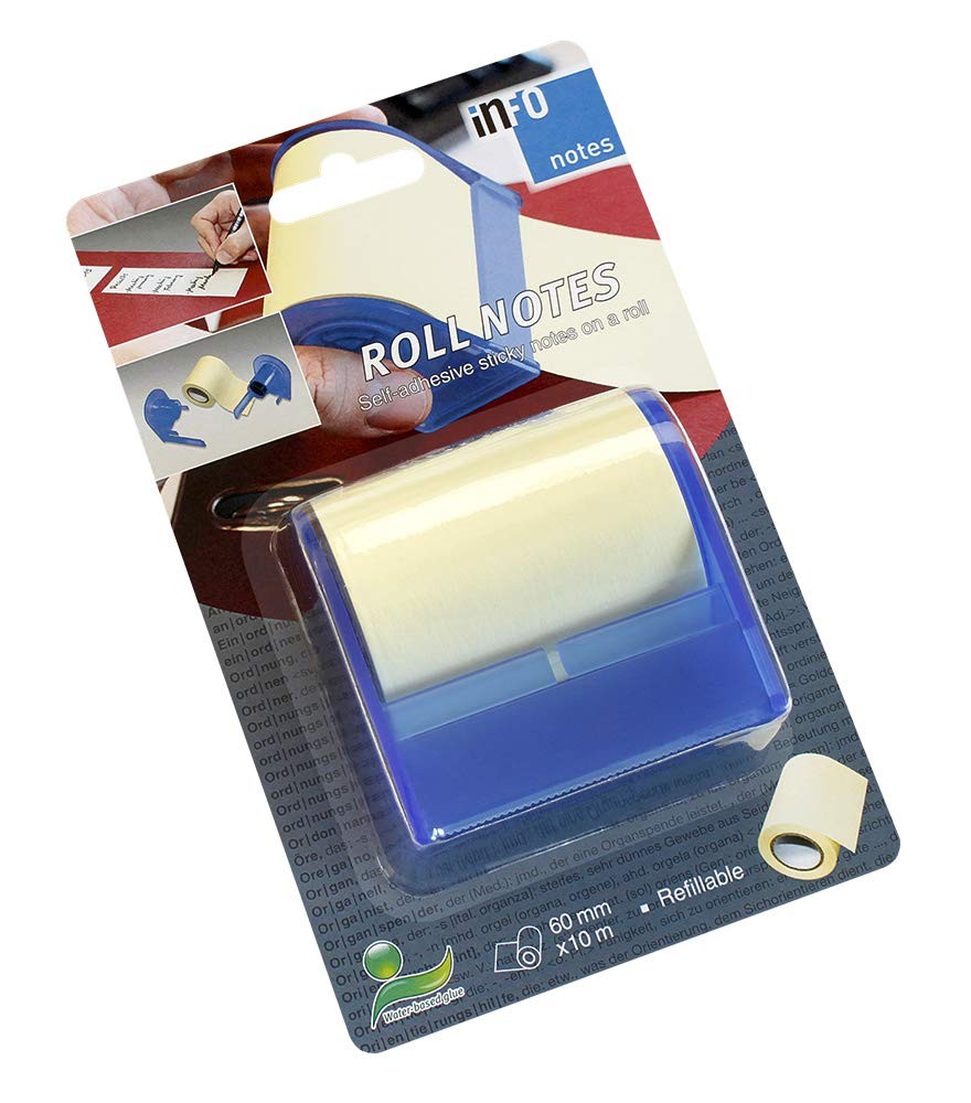 Roll Notes Haftnotiz-Spender mit 2 integrierten Abrißkanten, Rolle 60 x 10000mm,