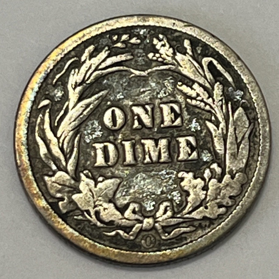1900 O 10c Barber Dime Silver Coin