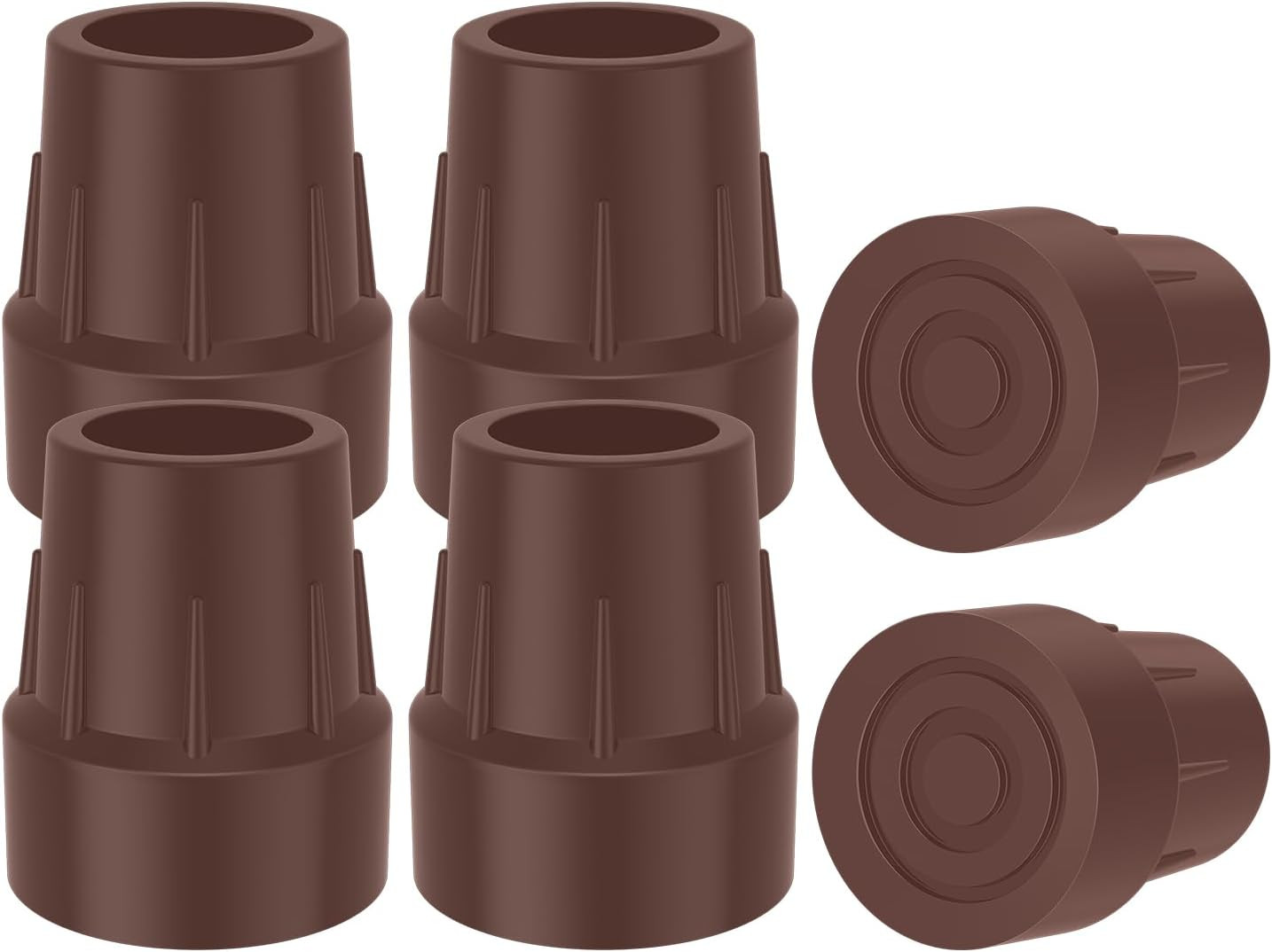 Walking Cane Tips 1", 6pcs Heavy Duty 1 Inch Crutch Tips -Replacement Rubber Leg