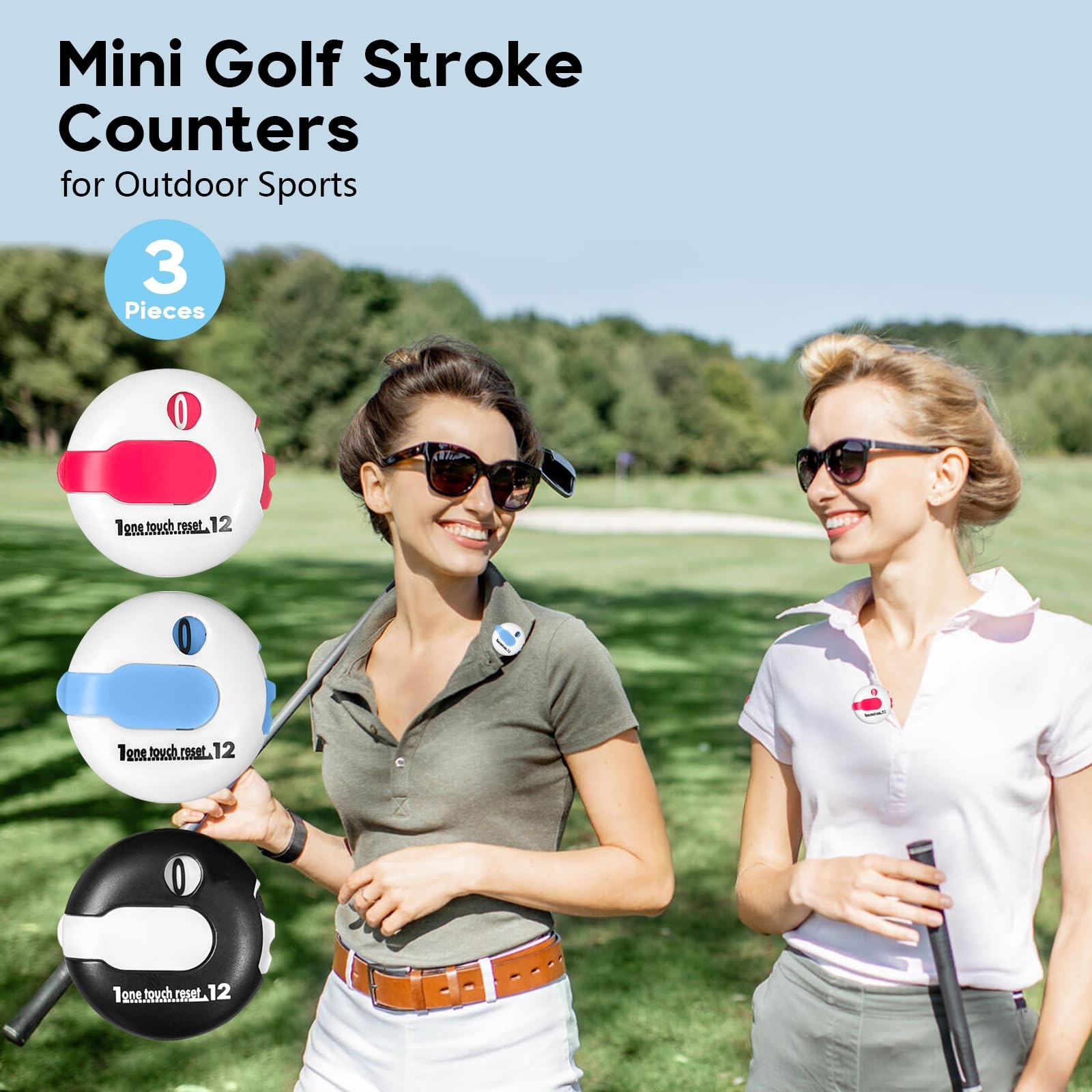 Mini Golf Score Counter with Reset – Easy Attach to Scorekeeper Gloves, Compa...