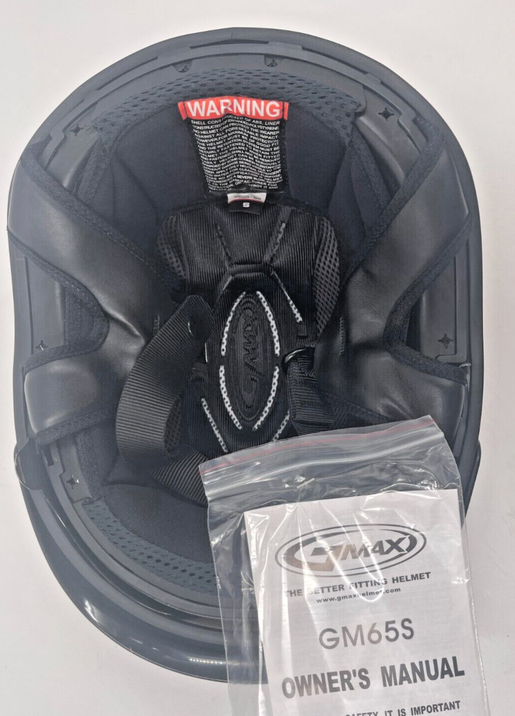 GMAX GM65S PEAK Solid Full Dressed Helmet FLAT WHITE Size SMALL 55-56CM