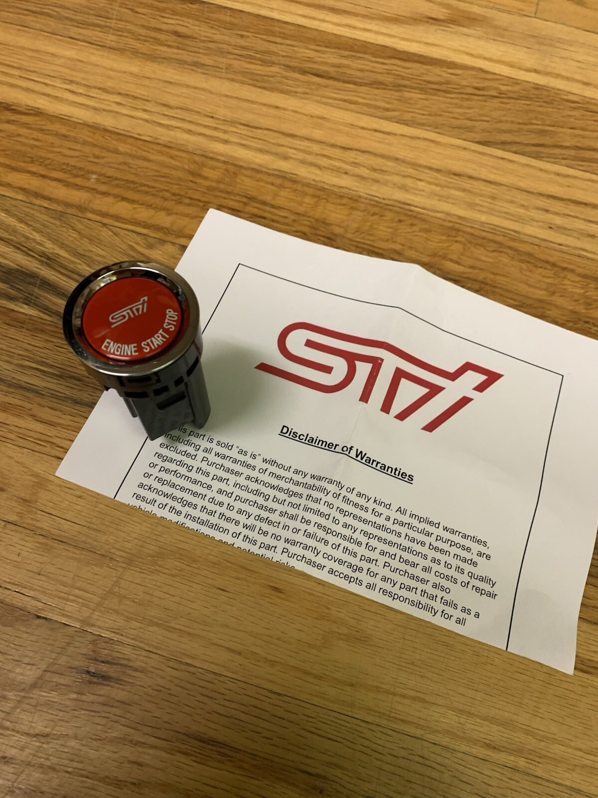 Push Start Button Without Status Light for Subaru BRZ STI - ST83031ST021