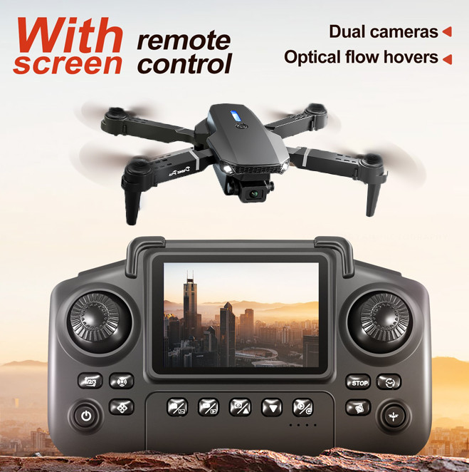 4K Dual Camera Drone 5G WiFi Brushless Foldable RC Quadcopter Screen Remote