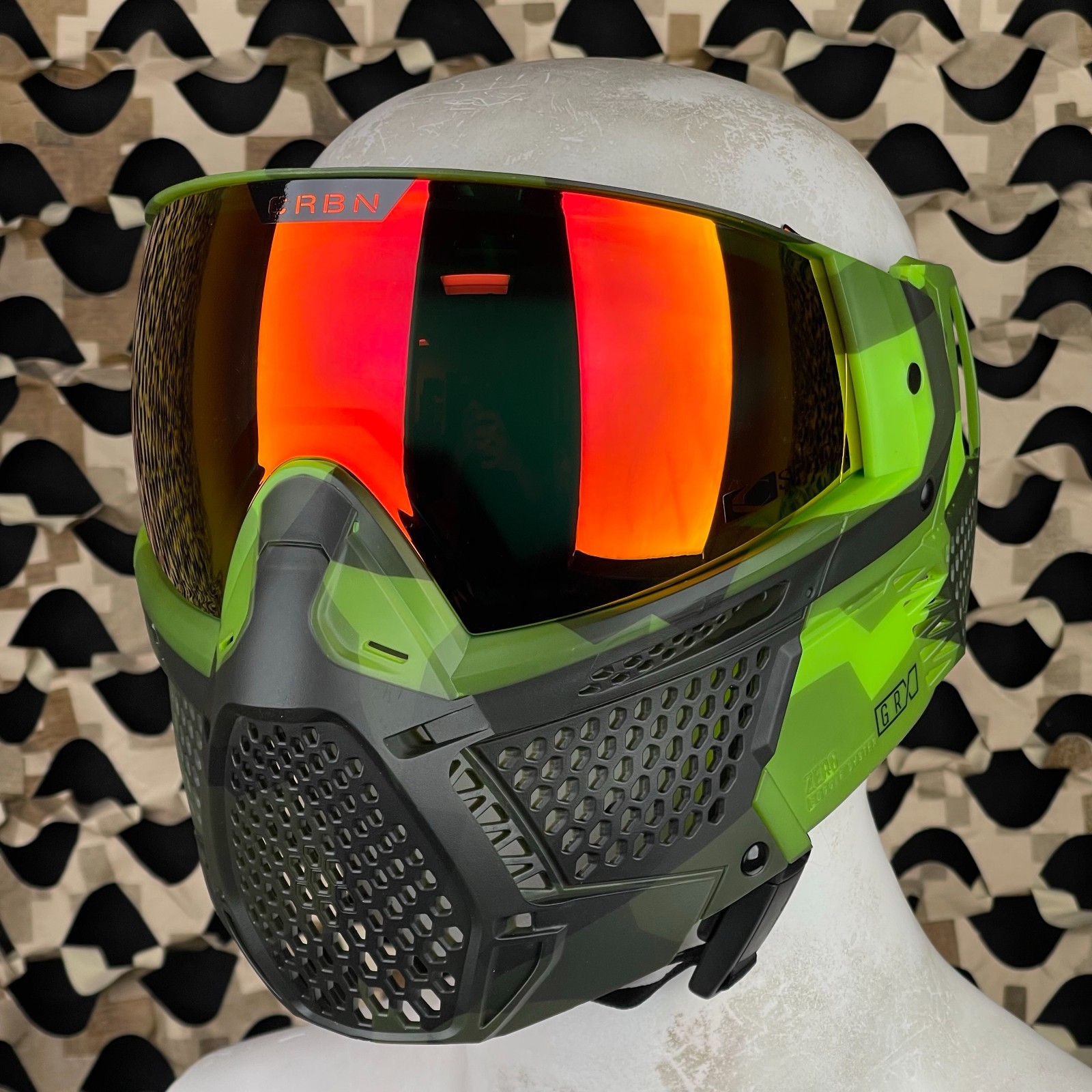 NEW Carbon CRBN Zero GRX Paintball Mask (More Coverage) - Modcam Jungle