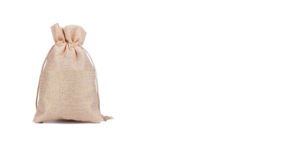 25 Metallic Gold Blend Linen Pouch