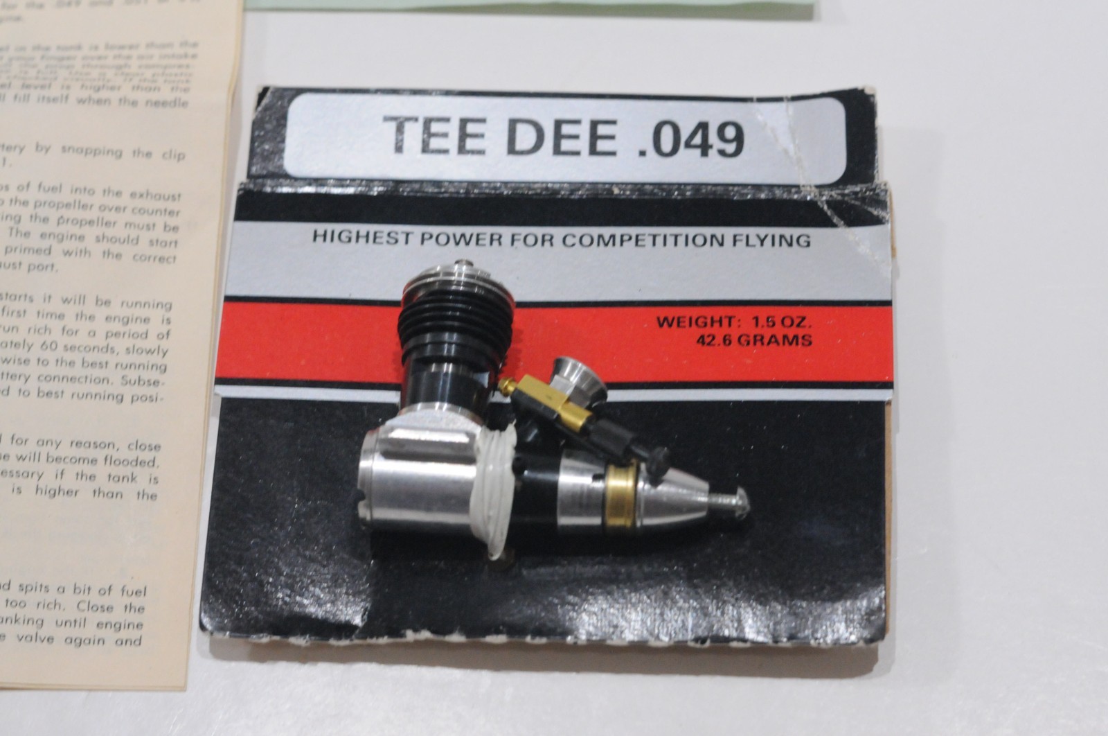 COX TEE DEE 0.49 R/C PLANE ENGINE NEW