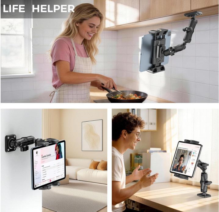 Soporte Ajustable para Tablet de 5" a 13" para Salpicadero y Pared