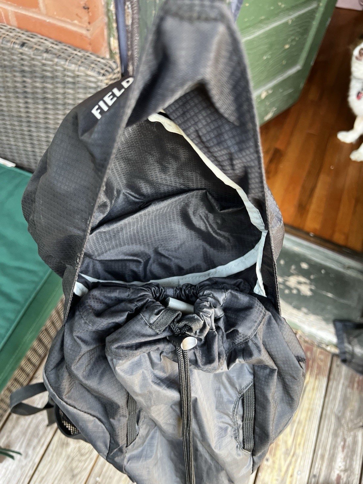 Field & Stream Rip Stop Hiking Backpack Black Charcoal Grey