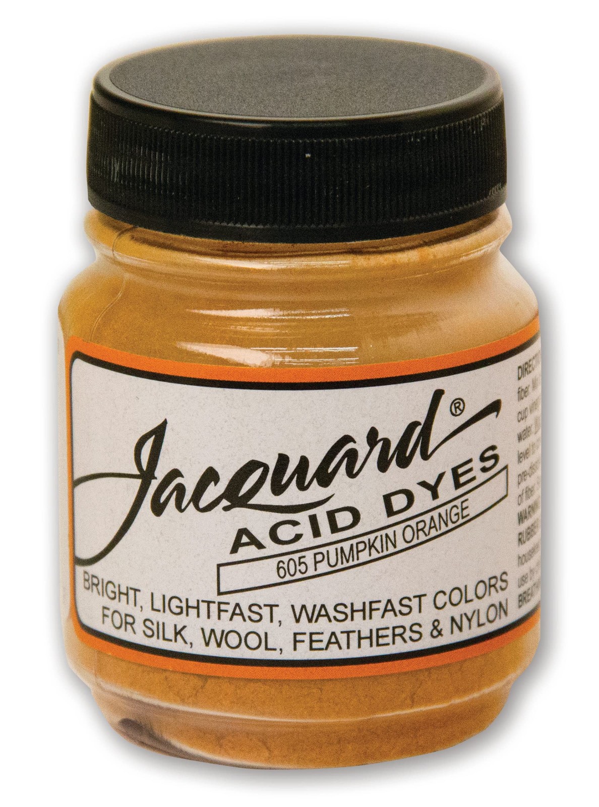 Acid Dye 1/2oz Jar Pumpkin Orange  Acid Dye for Wool, Silk, Alpaca, Feathers,...