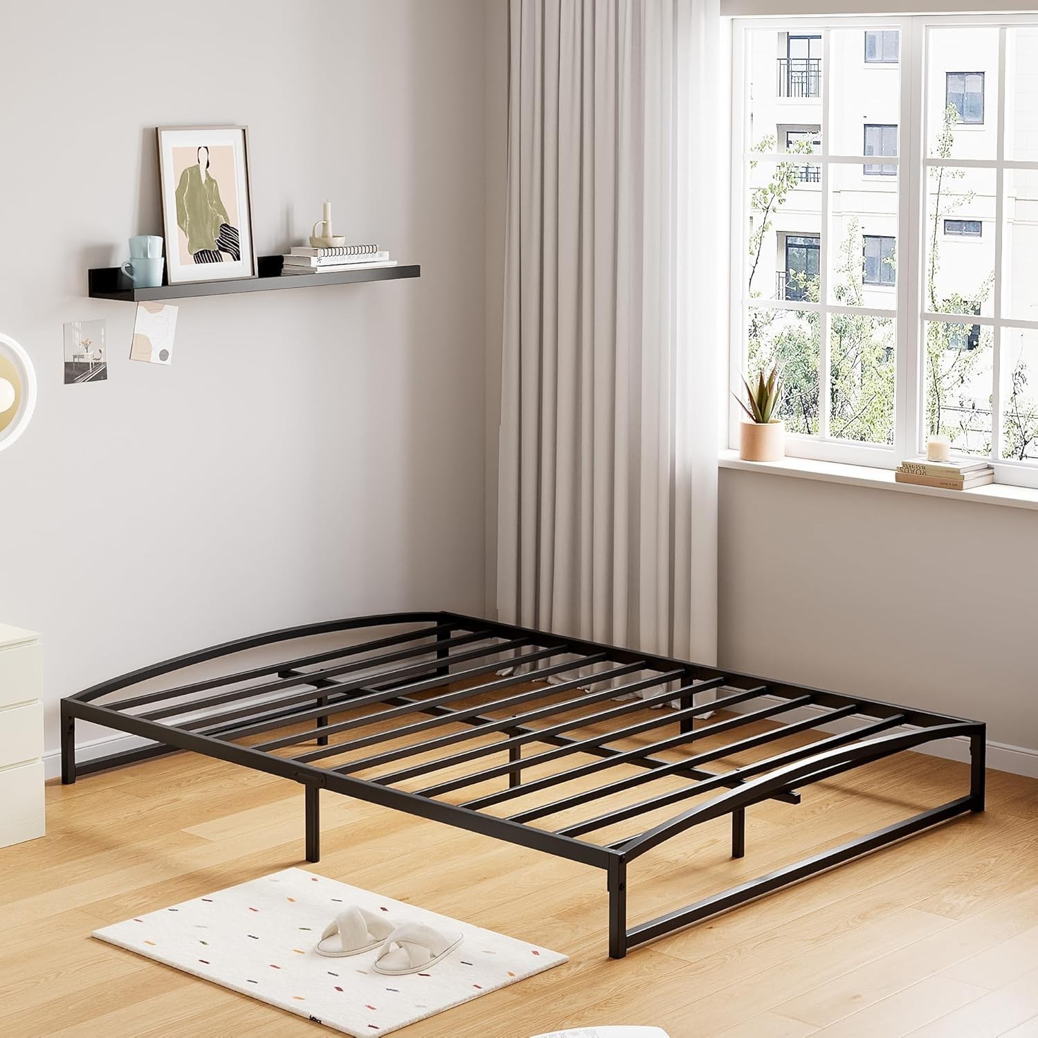 Upgraded 10-inch King Size Platform Bed Frame Heavy Duty Sturdy Metal 1000lbs