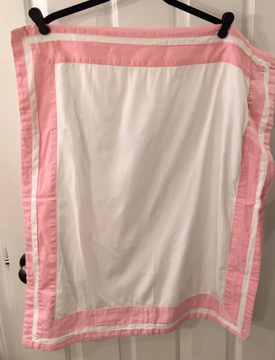 Platinum Collection White And Pink Cotton Standard Sham EUC