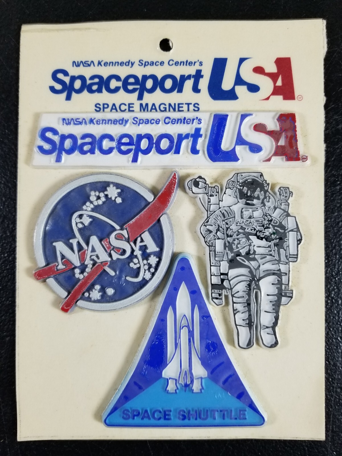 Vintage NASA Kennedy Space Center Spaceport USA Space Magnets - 4-Piece Set