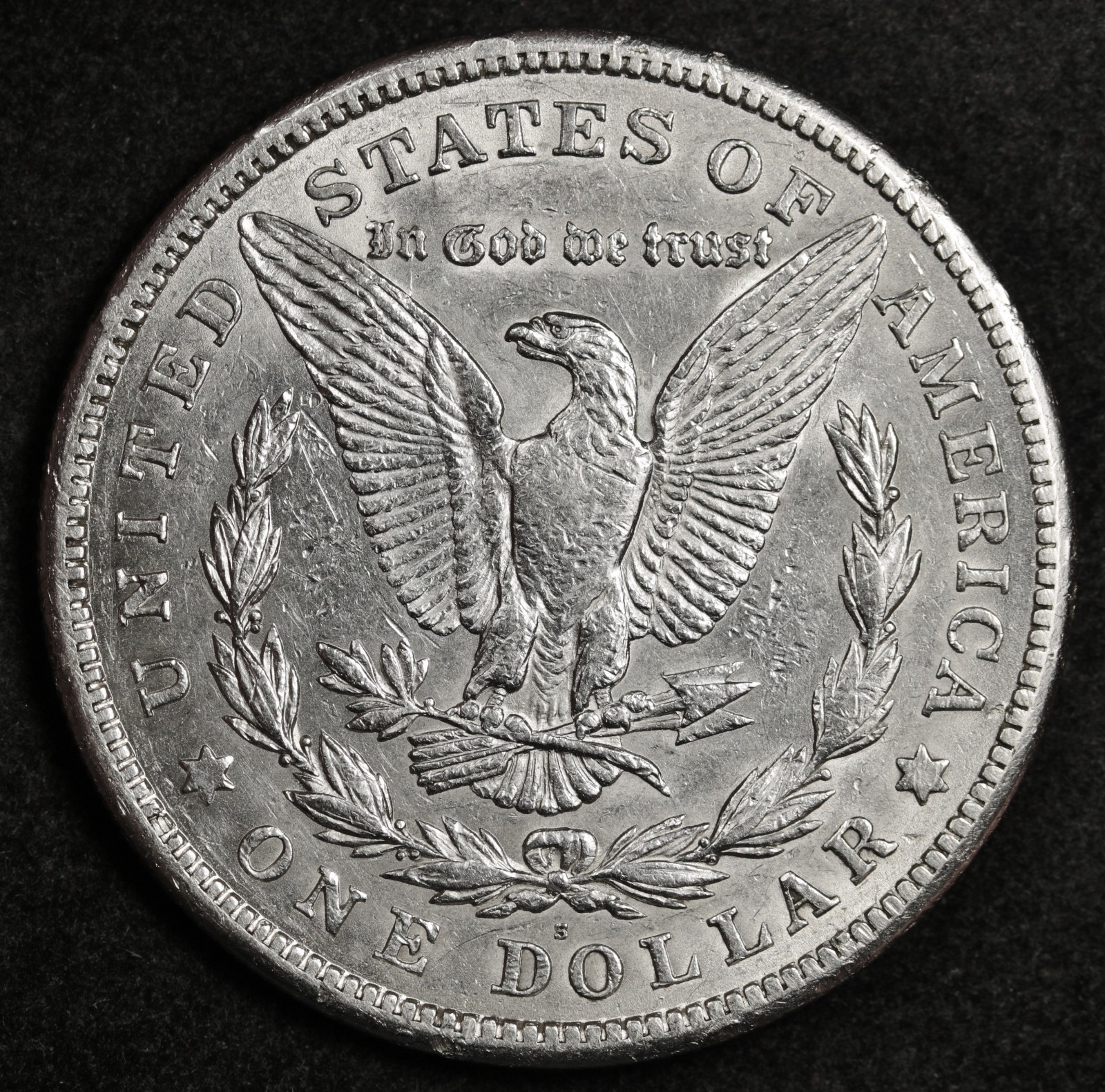 1921-s Morgan Silver Dollar. A.U. 125962 Inventory H