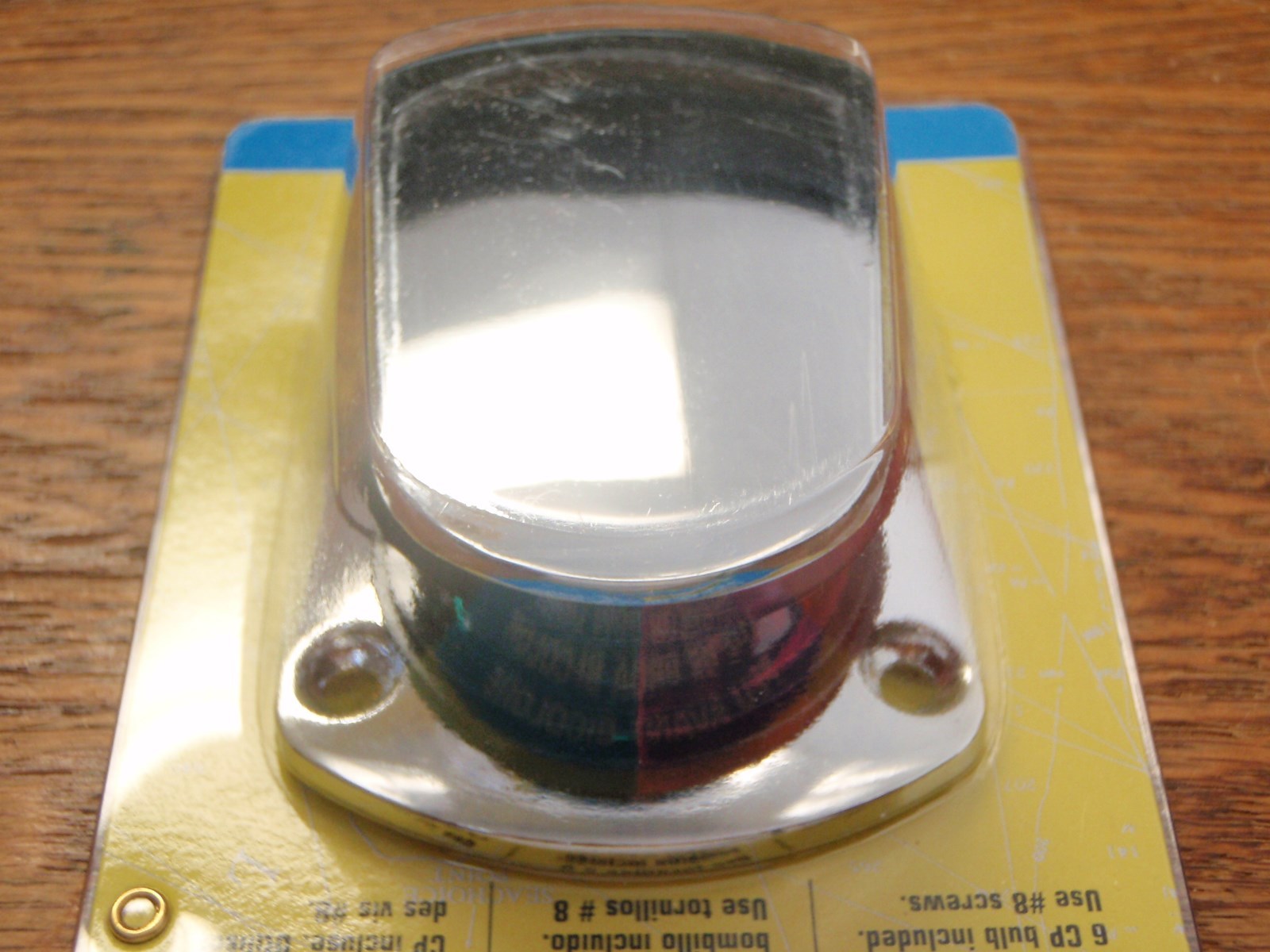 BOW LIGHT SEACHOICE 04981 RUNNING NAVIGATION RED GREEN CLASSIC STYLE CHROME