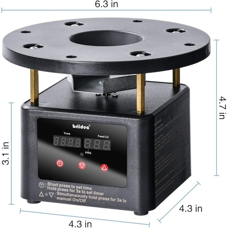 Programmable Digital Timer Deer Feeder Solar Battery Durable ABS Plastic Black