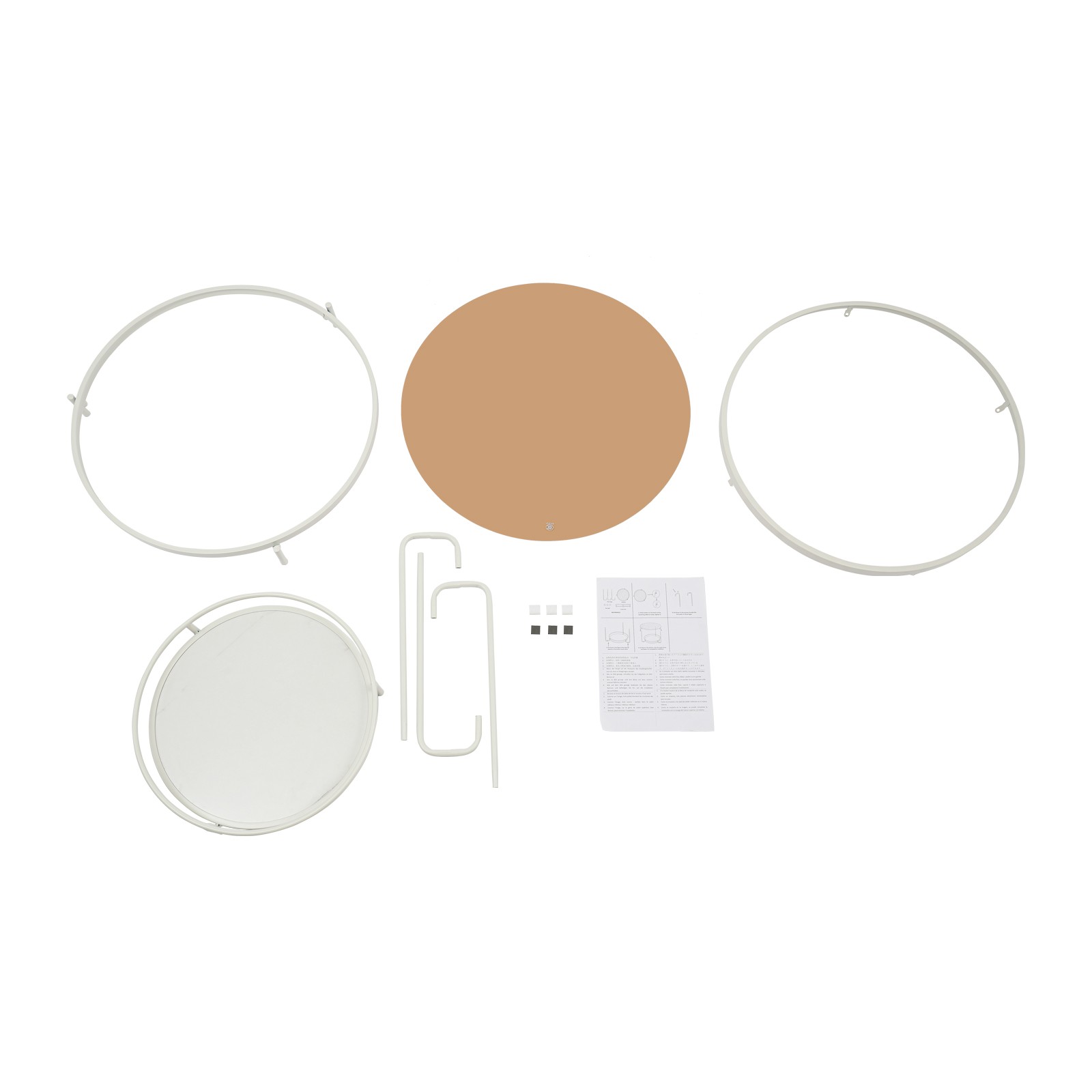 Modern Round 2-Tier Side Table, Coffee Table,tea table for balcony, study room