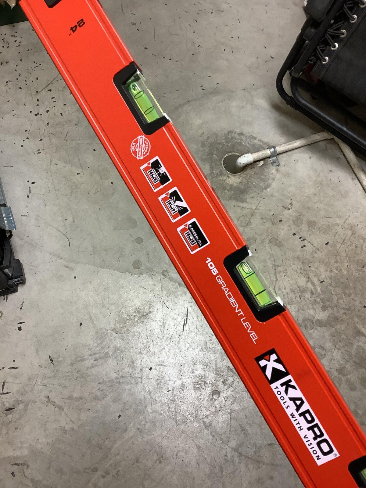 Kapro - 105 Topgrade Gradient Box Level - with Slope 48-Inch, Red