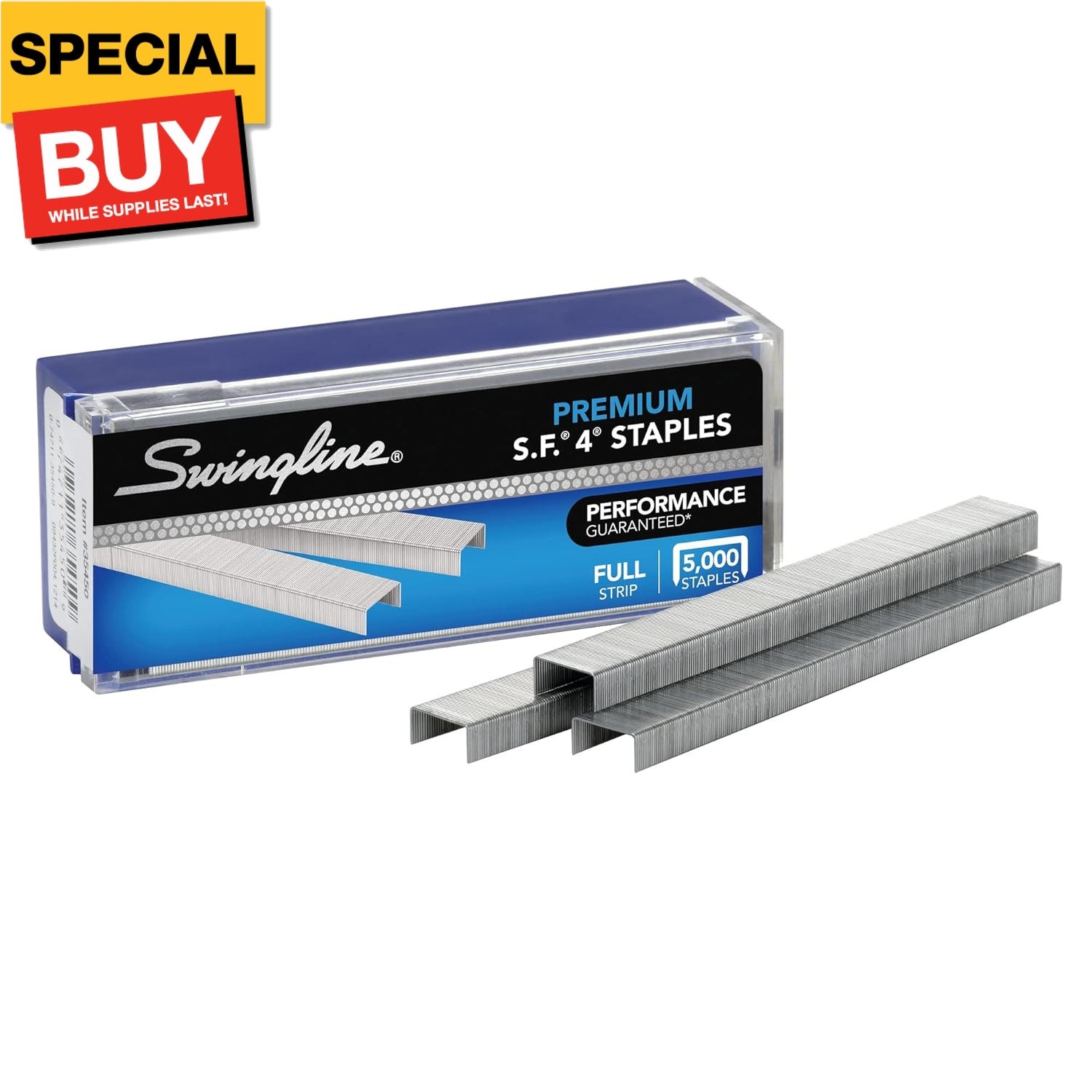 Staples, S.F. 4, Premium Staples for Desktop Staplers, 1/4" Length, 210/Strip, 5