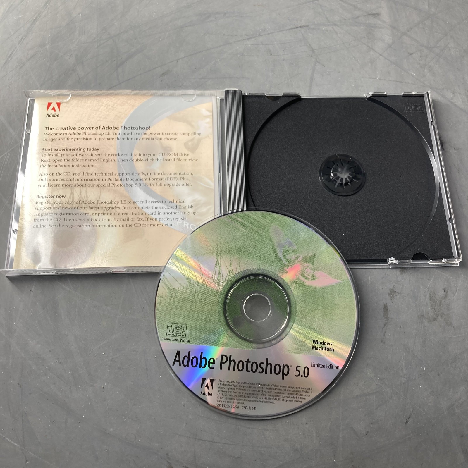 Adobe Photoshop 5.0 Limited Edition PC CD-ROM Software
