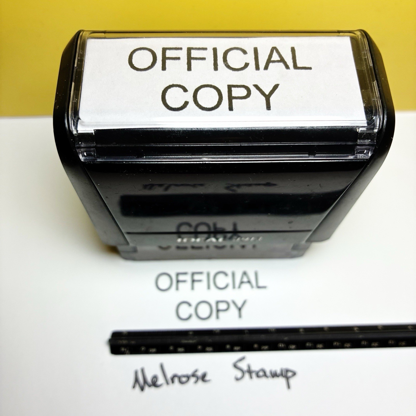 Official Copy Rubber Stamp Black Ink Self Inking Ideal 4913