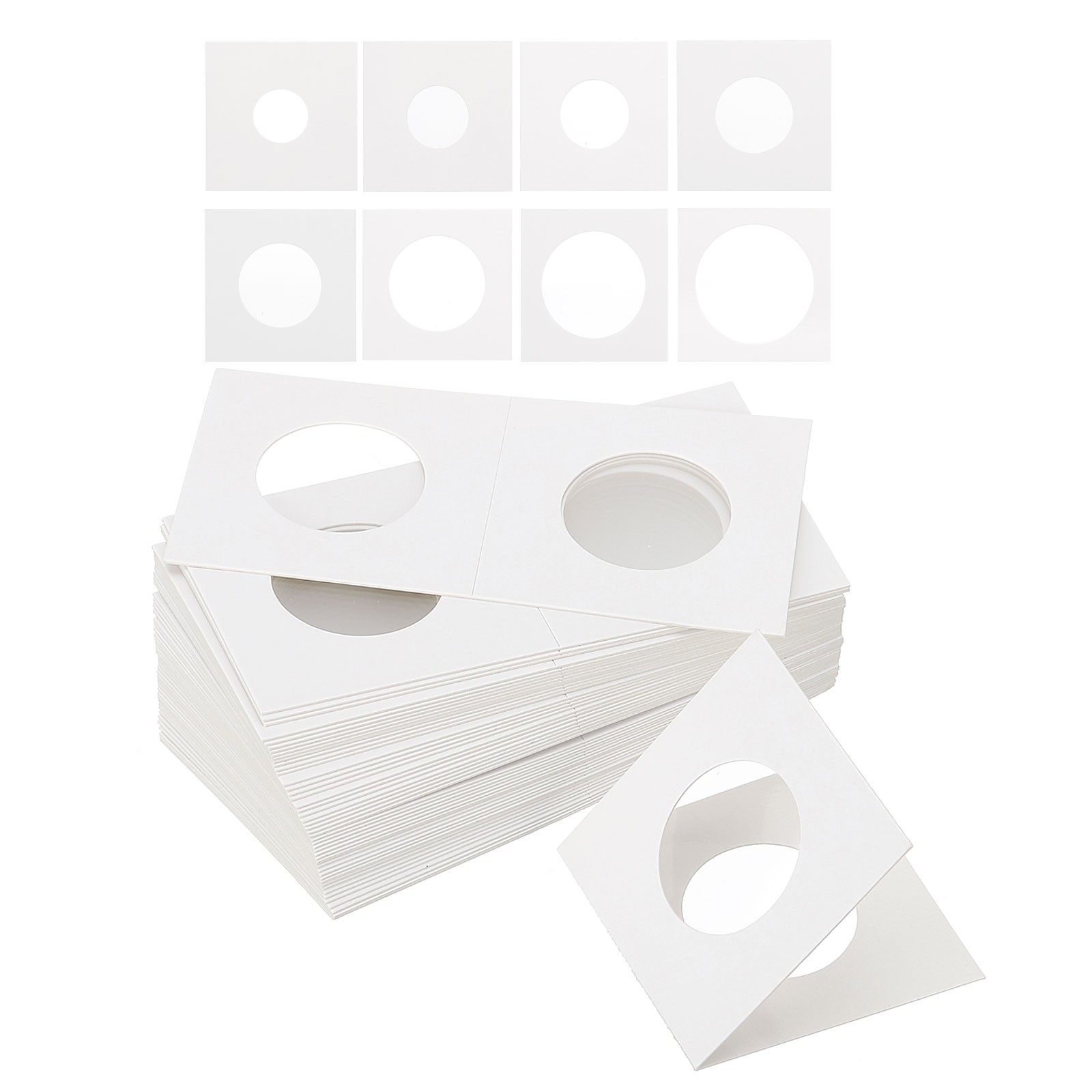 For 2x2 Coin Flips, Pack of 400 17.5/40mm Coin Purse, White