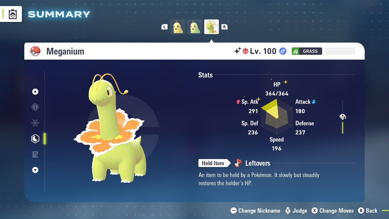 Pokémon Legends: Z-A Shiny Meganium 6iv ✨Max EV✨ALPHA