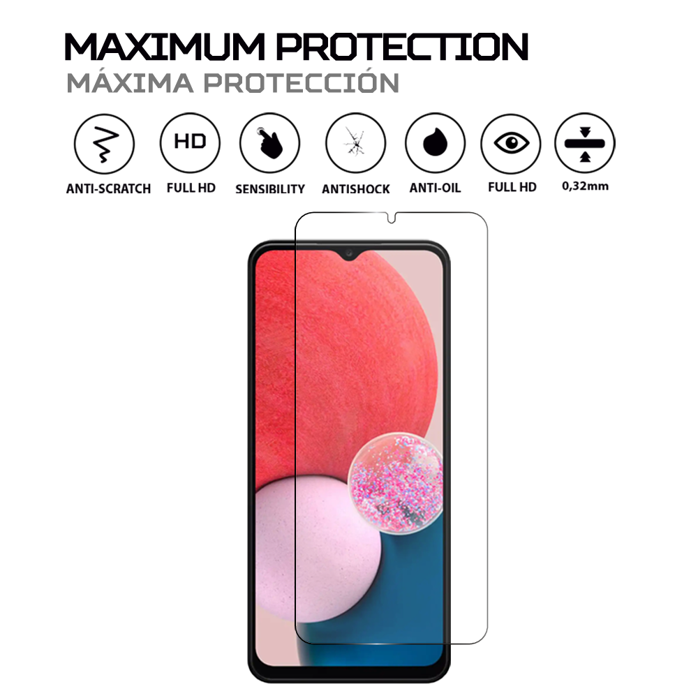 FOR SAMSUNG Galaxy A13 Clear-TEMPERED GLASS SCREEN PROTECTOR ,Case Friendly