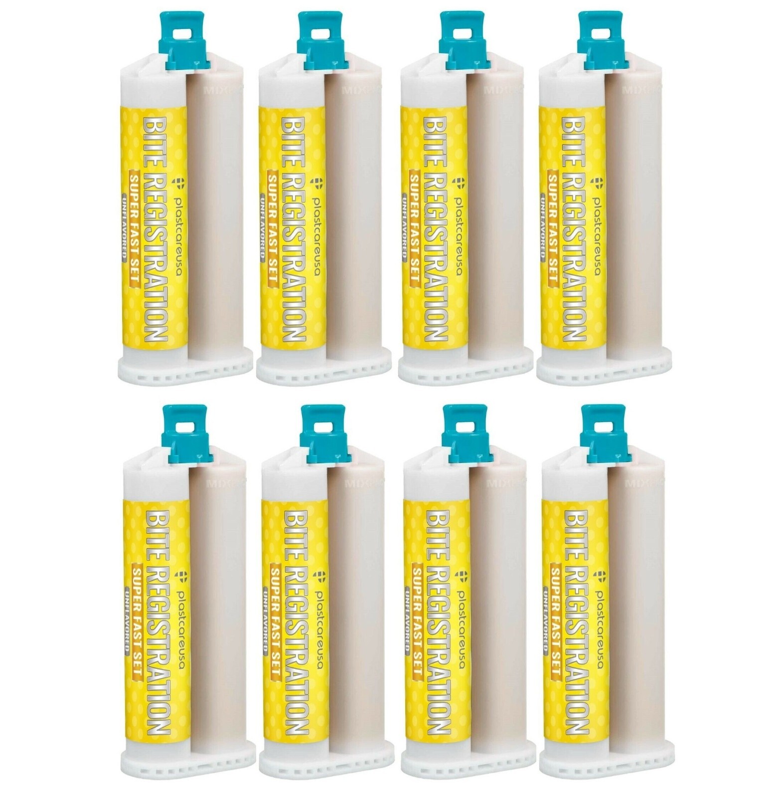 8 X 50ML VPS Bite Registration Material SUPER FAST Unflavored Set Dental PVS