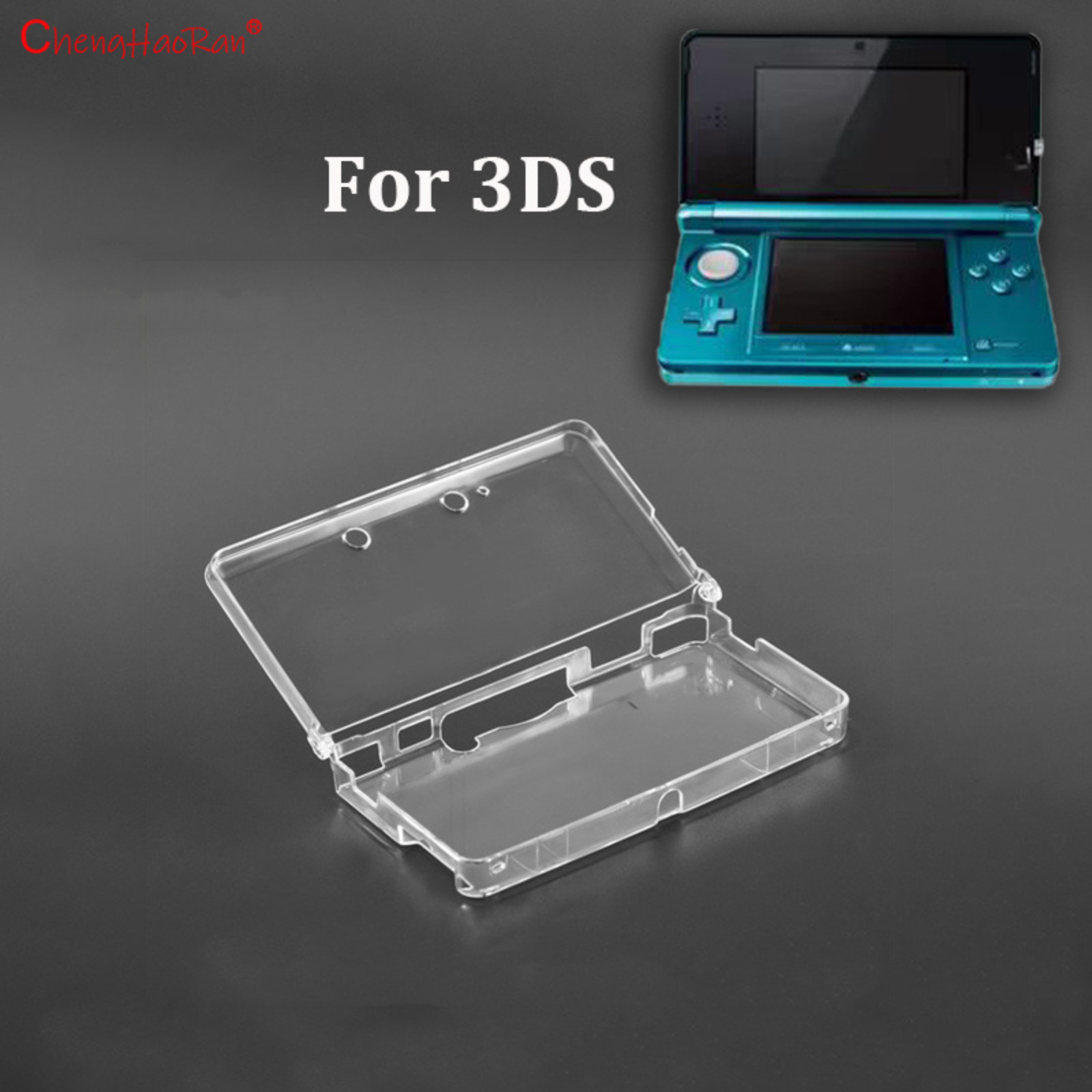 For Nintendo 3DS Clear Snap-on Plastic Crystal Hard Shell Case Protective Cover