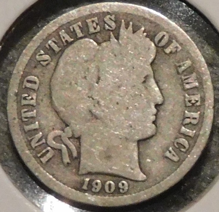 Silver Dime - Barber - 1909 - Set Break
