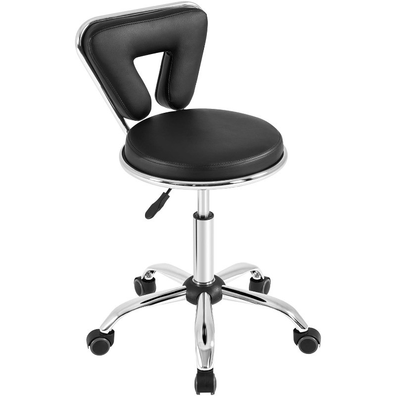 Rolling Swivel Salon Stool Chair Nail Chair Height Adjustable Home Spa Massage