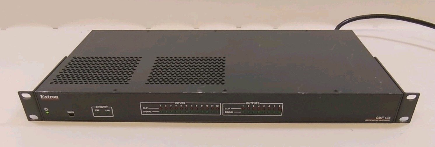 Extron DMP 128 12x8 Audio Digital Signal Processor DSP Matrix w/Power Cable