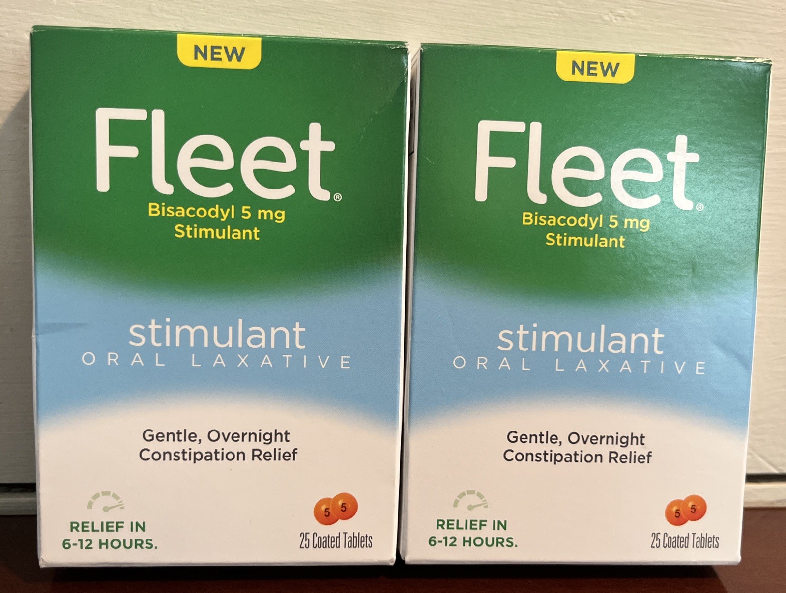 (2) Fleet Oral Laxative Stimulant Overnight Constipation Relief Tablets Ex 7/27