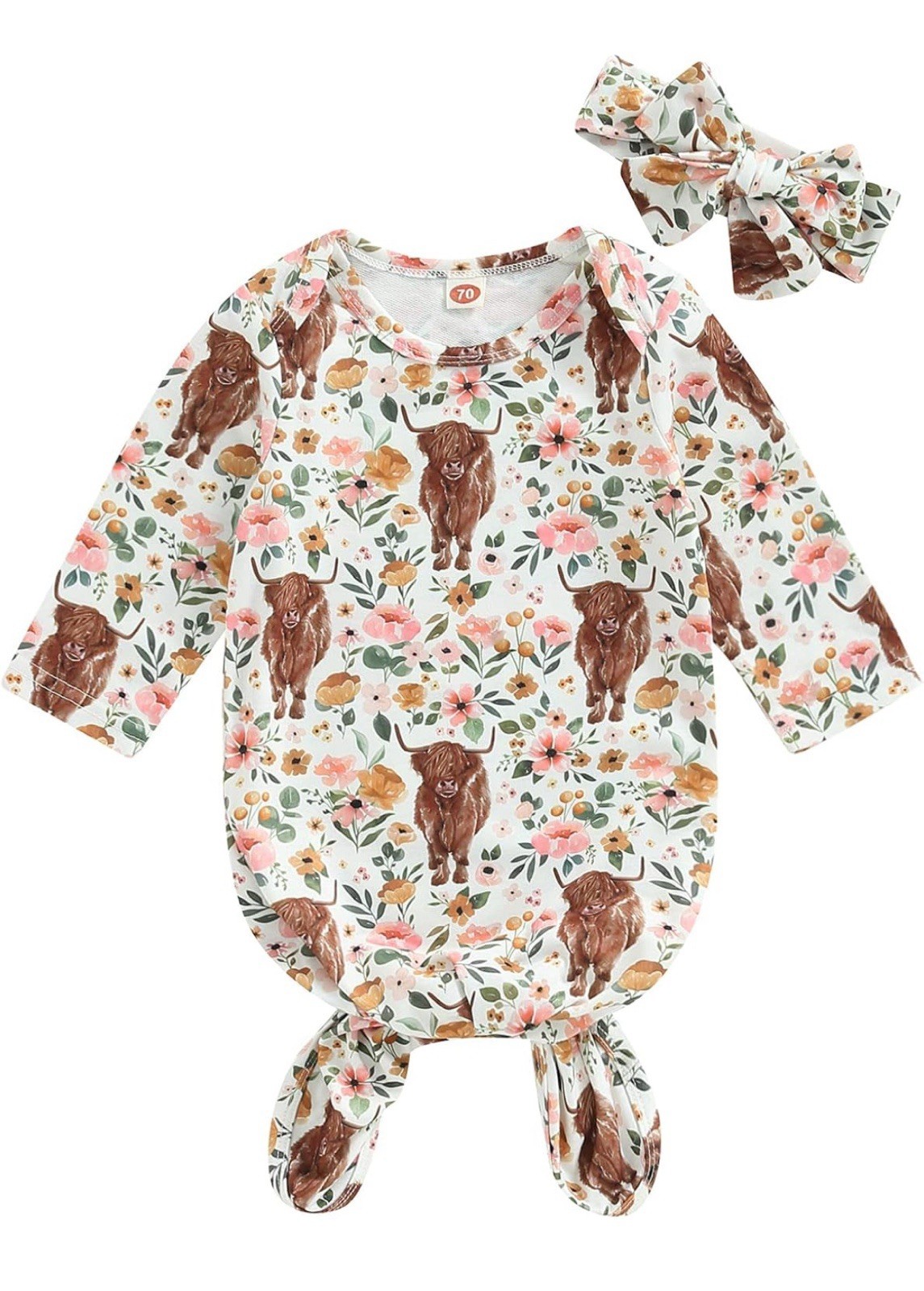 0-6 Western Baby Girl Highland Cow Wholesale Lot